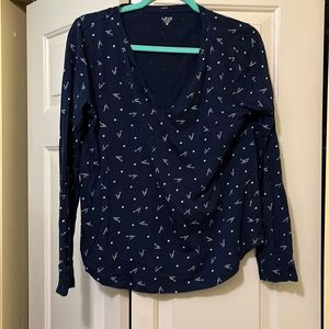 Love by Gap navy long sleeve shirt. Size medium.